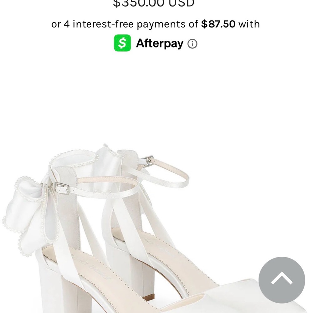 White Block Heel Ankle-Strap Sandals with Decorative Bow